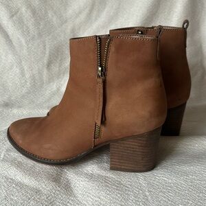 Blondo Vegas 2 Casual Brown Ankle Boots Waterproof Leather Zip Up Size 11M